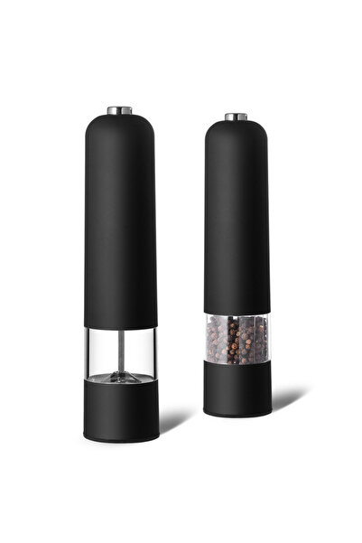 Choice black Kitchen Wholesale Battery Plastic Salt Pepper Mill Electric Batt...