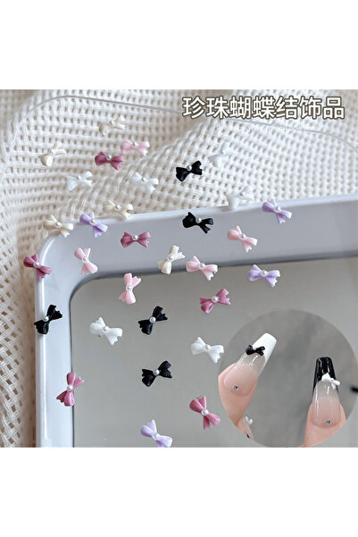 Choice5 1pcs Mini Imitation Pearl Bow Nail Art Accessories Multi Colors Sweet...