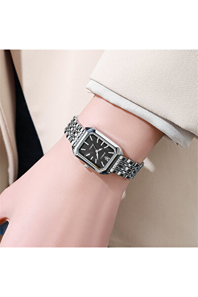 Choice7 black 1 Luxury Ladies Fashion Quartz Watch Simple Scale Square Qualit...