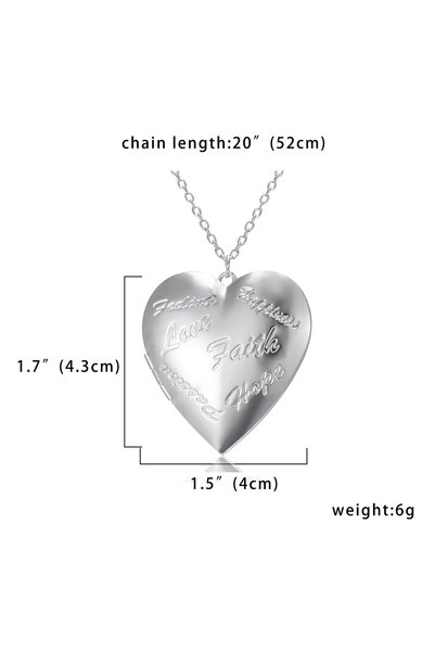 Choice NC18Y0827 Silver Color Love Heart Photo Frame Pendant Necklace For Wom...