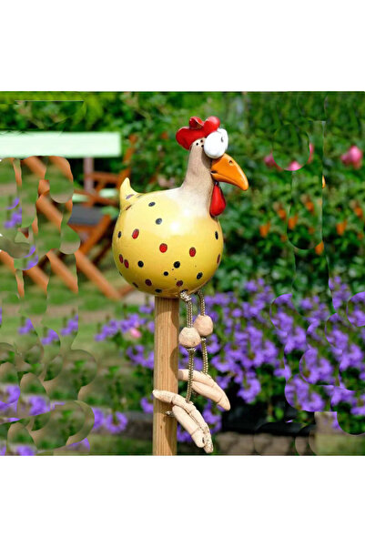 choice2 One size Yellow chicken Resin Big-Eyed Chicken Statue - Whimsical Gar...