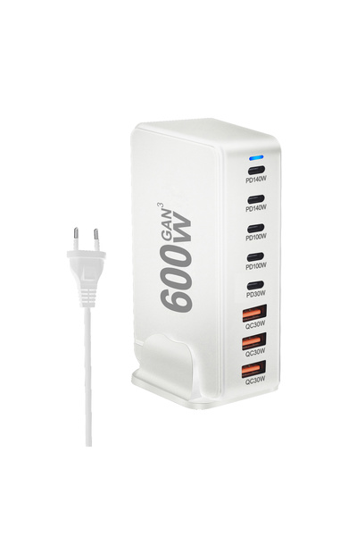 Choice EU-white NEW 600W Gan Fast Charge 3.0 USB Type C Fast Charger Mobile 8...