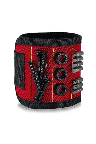 Choice Red Magnetic Wristband Comes With 10 Strong Magnets Wrist Power Repair...