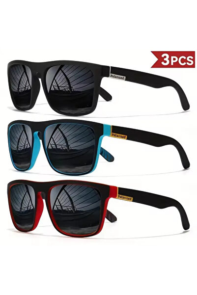 Choice 3PCS-1 3/1PCS Fantasy Cool Classic Polarized Square Fashion Glasses Fo...