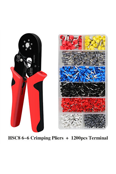 Choice HSC8 6-6 1200pcs Tubular Terminal Crimping Pliers HSC8 6-4A Crimper Wi...