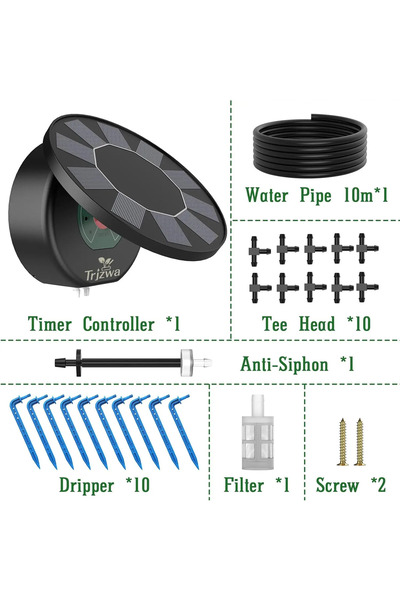 Choice1 1 set Solar Automatic Drip Irrigation System Kit Plant Water Machine ...