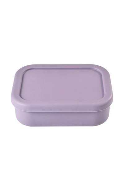 Choice 700ml 1 3 purple 1PC square silicone three in one bento box for home a...