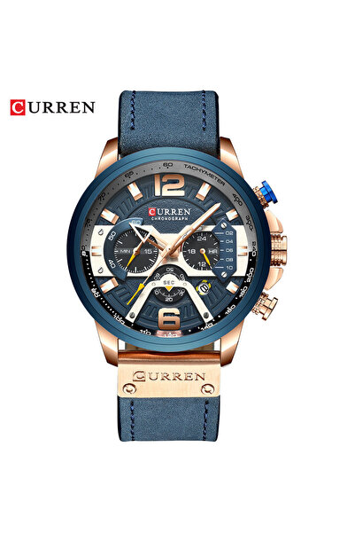 Curren rose blue Casual Sport Watches for Men Top Brand Luxury Leather Wrist ...