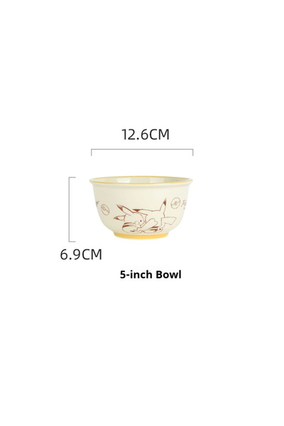 Choice8 2Pcs 5Inch Bowl Pokemon Officially Licensed Ceramic Tableware Set Bon...