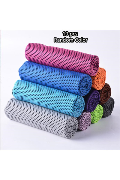 Choice 10 pcs 1-10 pcs Cooling Towel Instant Relief Microfiber Cool Towels Ch...