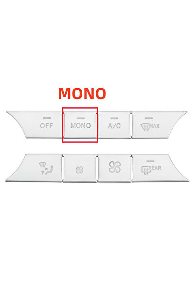 Choice Silver MONO Car Console AC Air Conditioning AUTO Volume Buttons Sequin...