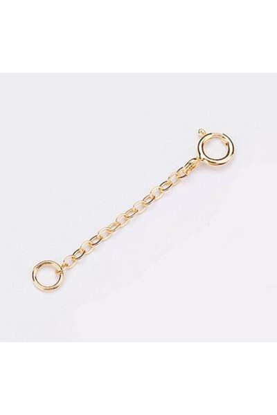 Choice6 8cm length gold 2Pcs 3/5/8cm 925 Sterling Silver Extended Chain Bulk ...