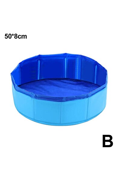 Choice 50X8cm Foldable Dog Bath Swimming Pool Cat Pool Toy With Fish-Water En...