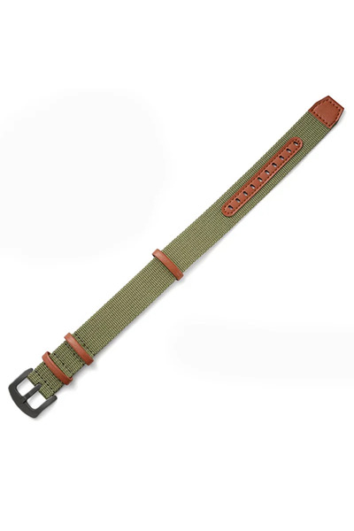Choice23 20mm green-black Green Black Grey 20mm 22mm Nylon Leather Strap for ...