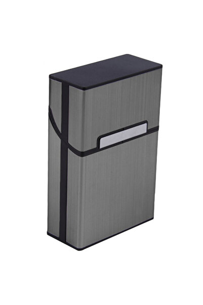Choice Grey Aluminum Alloy Brushed Cigarette Case Durable Portable Capacity S...