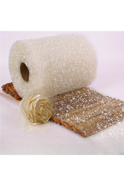 Choice Creamy White Handcrafted Silk Ribbon Rose Wrapping Paper - Versatile f...