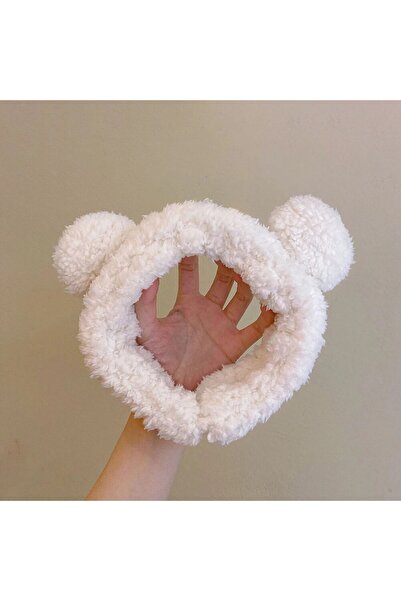Choice White Cute Bear Hair Band Women's Face Wash Facial Mask Makeup Headwea...
