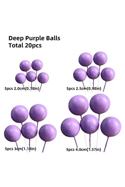 Choice5 20PCS Deep Purple 20 Pcs Ball Cake Topper Decorations Mini Balloons C...