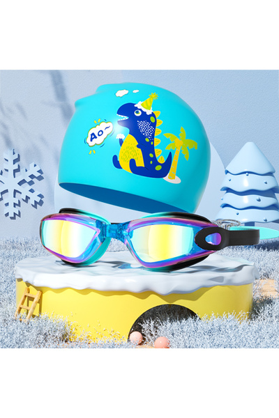 Choice Blue-Black 3-14 Years Kids' Swim Goggles: HD, Waterproof, Anti-Fog wit...