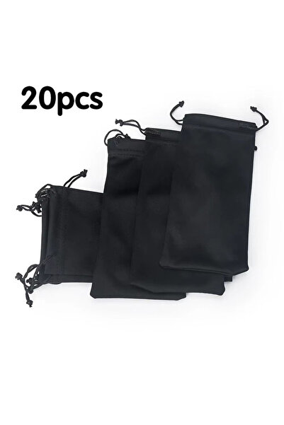Choice1 20 PCS Black 5/10/20Pcs Pouches for Sunglasses Mp3 Soft Cloth Dust Po...