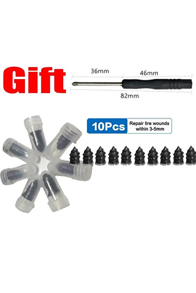 Choice1 10Pcs big 10/500pc Vacuum Tyre Repair Nail Tire Puncture Screws Motor...
