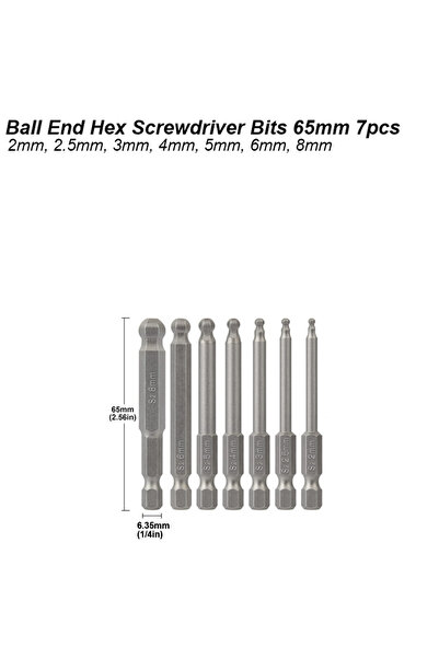 Choice1 Ball End Hex Bit A Ball End Hex Screwdriver Bit Set Magnetic Hexagon ...