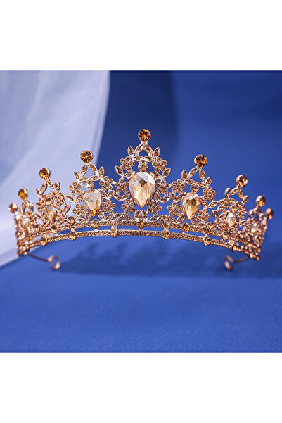 Choice champagne Luxury Elegant AB Crystal Crown Hair Accessories Tiara For W...