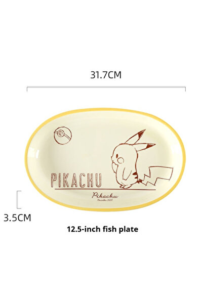 Choice1 1Pcs 12.5Inch Plate Pokemon Officially Licensed Ceramic Tableware Set...