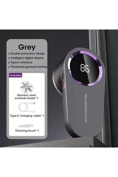 Choice Grey Lint Remover for Clothing LED Digital Electric Pellet Fluff Remov...