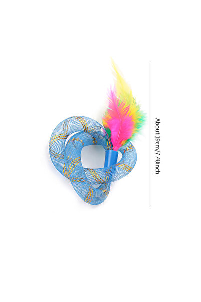 Choice XS（old） BLUE MIST Pet cat toy String tubing with feather spring elasti...