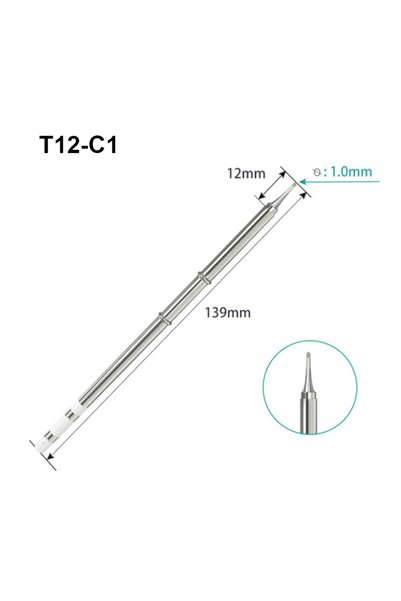 Choice3 T12-C1 T12 Tip Series Soldering Iron For Hakko FX951 STC STM32 FX-950...