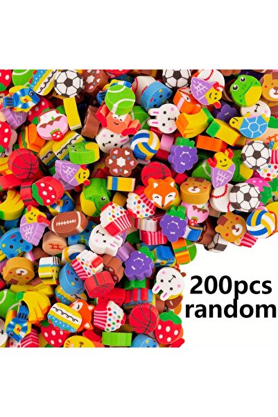 Choice4 200pcs random 10-200pcs Mini Cartoon Fruit Animal Cake Shape Cute Era...