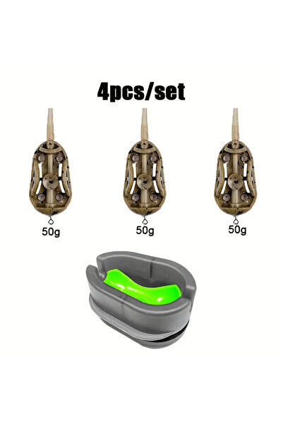 Choice 3PCS 50g and Moule Complete Carp Fishing Feeder Kit - High-Speed Bait ...