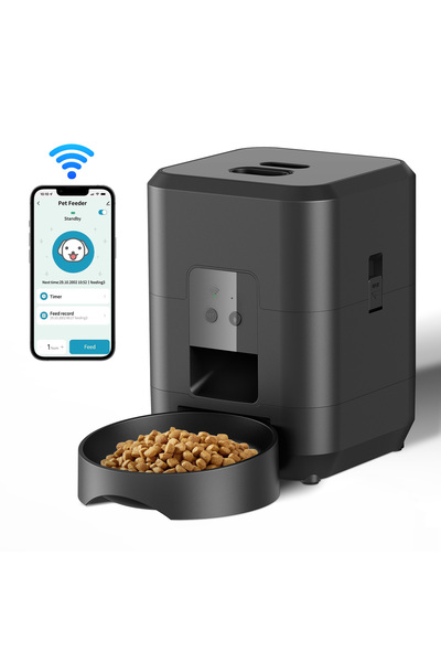 Choice Black WIFI Feeder Smart Pet Feeder Automatic Cat Feeder Dog Slow Food ...