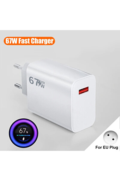 Choice EU 67W Charger 67W USB Charger Fast Charging Phone Wall Adapter For iP...