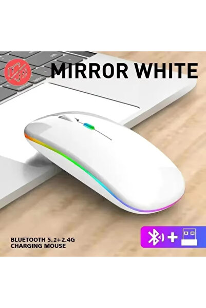 choice2 Smooth white HOMEFISH PHONEPACE Dual Mode Wireless Mouse 2.4G Bluetoo...