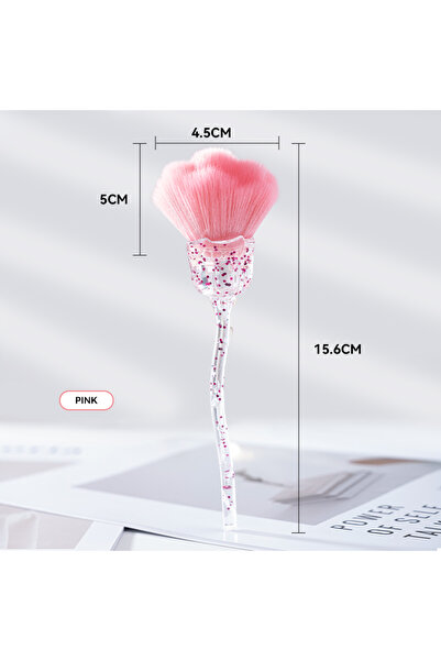 Choice Red Nail Dust Remove Brush Rose Flower Acrylic Gel Polish Powder Clean...