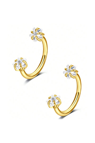 Choice10 C-shaped and spiral Face 18G 1.0x8mm Nose Rings & Studs Style 12 2PC...