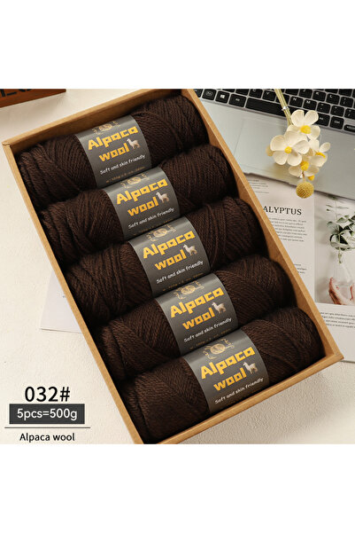 Choice 32 Coffee 500g Alpaca Wool 245 Chunky Knitting Yarn Multi-Color Autumn...