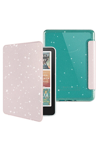 Choice1 Baby Pink Glitter Case for 6"Kindle (11th Gen 2022/2024) - Clear Acry...
