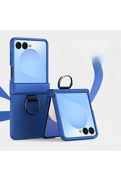 Choice Galaxy Z Flip7 Blue Skin Feel Hard Phone Case for Z Flip 7 FE 6 5 4 3 ...