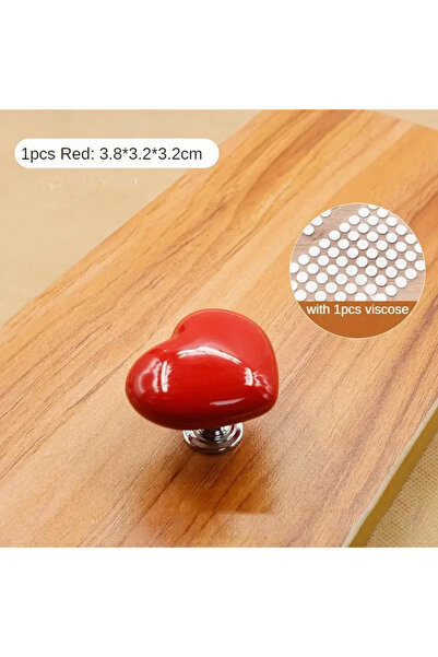 choice2 Red 1pc Handle Toilet Press Button Heart Shaped Press Tank Push Switc...