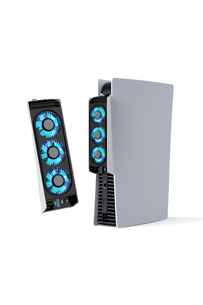 Choice White IINE PS5 Temperature-Controlled Cooling Fan Upgraded Cooler Fan ...