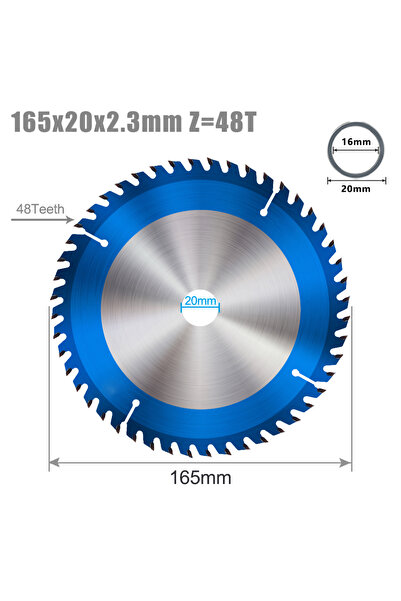 Choice6 165x20x48T Blue XCAN 165mm Circular Saw Blade TCT Carbide Saw Blade F...