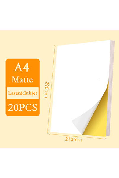 Choice4 A4 Matty 20PCS A4/A5 20/50pcs White Self-Adhesive Paper Sticker Matte...