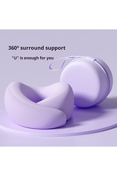 Choice4 28x27x13cm Purple Memory Foam U Shaped Neck Pillow Travel Pillow for ...