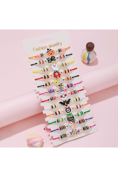 Choice Halloween 12Pcs/set Cute Cat Colorful Rope Rainbow Unicorn Charm Brace...