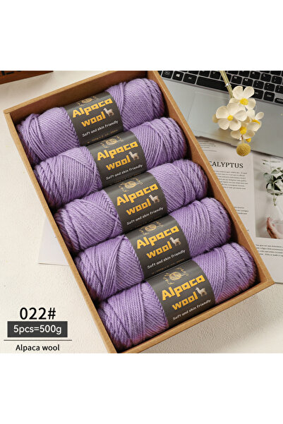 Choice 22 Taro Purple 500g Alpaca Wool 245 Chunky Knitting Yarn Multi-Color A...