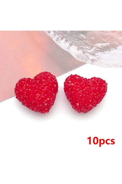 Choice5 Color 1 10pcs 17*20mm Acrylic Heart Shaped Charms Sugar Candy Pendant...