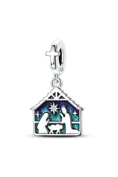 Choice1 KTC1790 925 Sterling Silver Pendant Charms Beads Green Family Tree Fo...